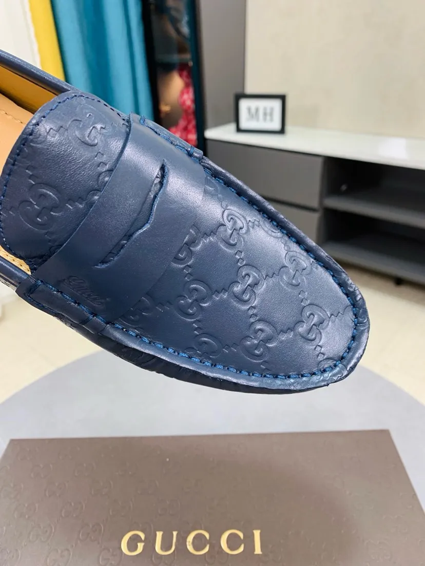 Men's men's shoes 💰458🌹🌹 Comes with packaging [GUCCI Gucci] original men's casual beanie shoes, original Italian imported special material cowhide embossing➕real first-layer sheepskin lining; equipped with precision stitching to highlight low-key luxury. The comfortable sole design maximizes the comfort and anti-slip properties of the shoe. The shoe shape is dignified and the low-key charm is not concealed! Natural and free new urbanism, code number: 38-44